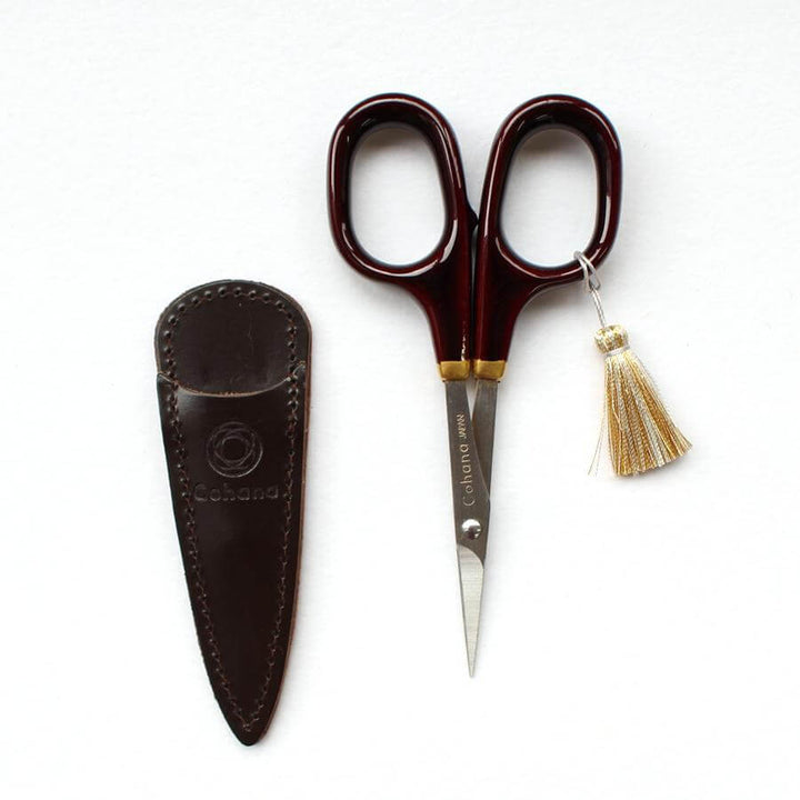 漆と金蒔絵の小ばさみ 溜塗り (45-139) - Cohana Online Store