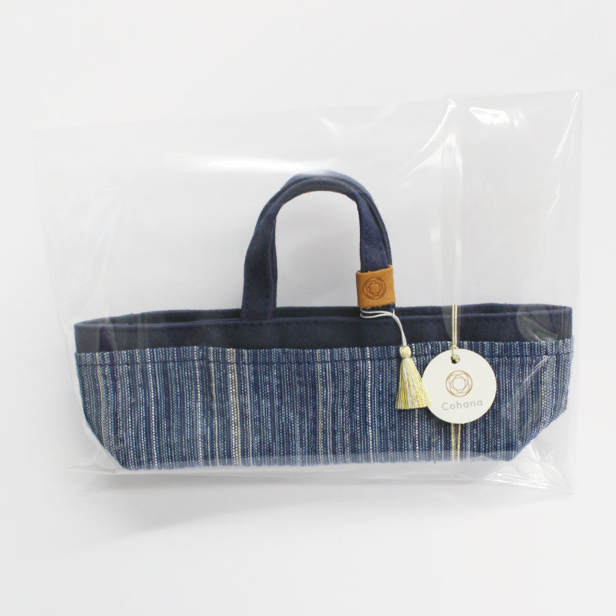 【数量限定・予約:入荷10月中旬】しじら織と帆布の豆道具入れ 紺藍 / 濃藍（本体のみ）